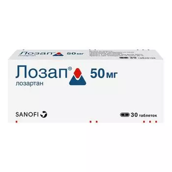 Лозап таблетки п/о плен. 50мг 30шт