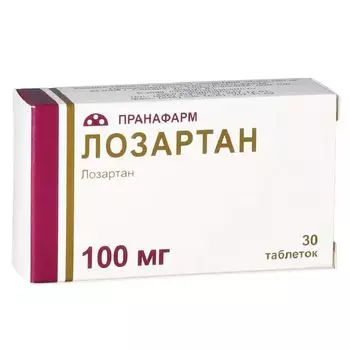 Лозартан таблетки п/о плен. 100мг 30шт