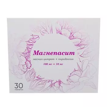 Магнепасит таблетки п/о плен. 100мг+10мг 30шт
