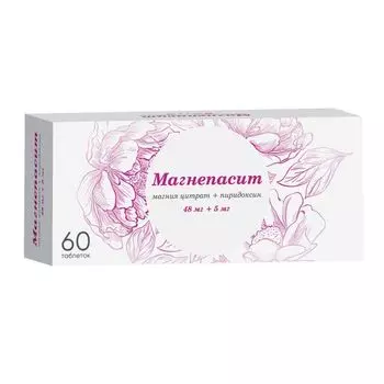 Магнепасит таблетки п/о плен. 48мг+5мг 60шт