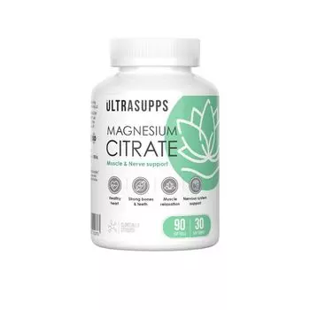 Магний цитрат UltraSupps/Ультрасаппс капсулы мягкие 90шт