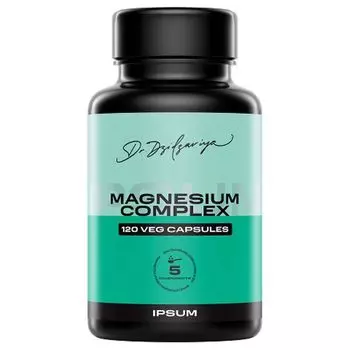 Магний комплексный IPSUM капсулы желатиновые и растительные 925мг 120шт