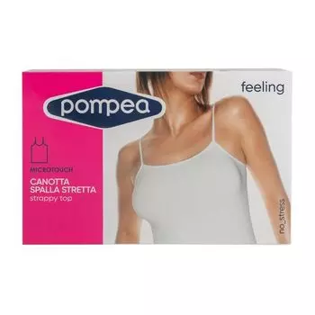 Майка женская на тонких бретельках телесный Pompea р.L/XL