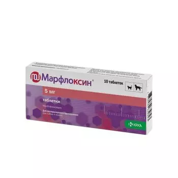 Марфлоксин таблетки для собак и кошек 5мг 10шт