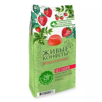 Мармелад желейный с мелиссой и клубникой Лакомства для здоровья 170г