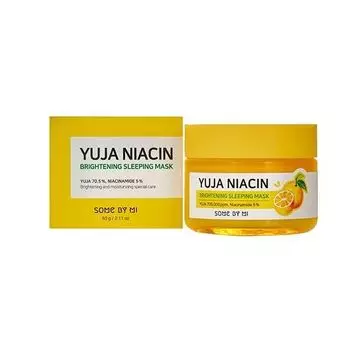 Маска для лица ночная с экстрактом юдзу Yuja niacin brightening sleeping mask Some By Mi 60г