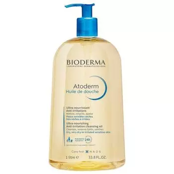 Масло для душа для сухой и атопичной кожи лица и тела Atoderm Bioderma/Биодерма 1л