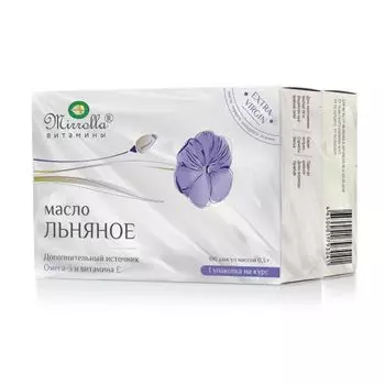 Масло льняное Mirrolla/Мирролла капсулы 300мг 100шт