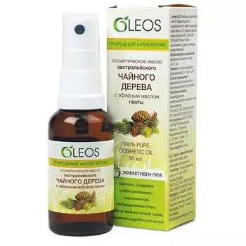 Масло Oleos Олеос косметическое Природный антисептик чайного дерева с эфир. маслом пихты 30 мл