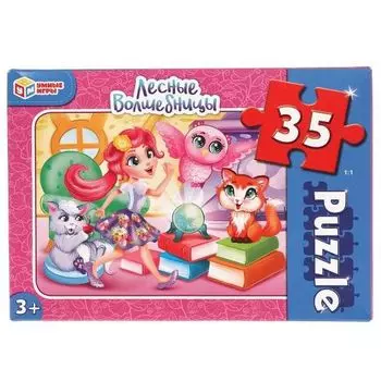 Макси-пазлы Лесные волшебницы УМка 35 деталей