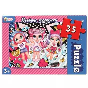 Макси-пазлы Веселые подружки УМка 35 деталей