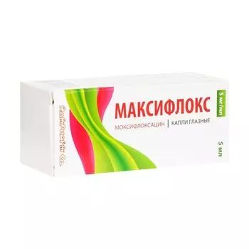 Максифлокс капли глазные 5мг/мл фл. 5 мл