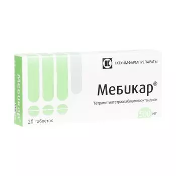 Мебикар таблетки 500мг 20шт
