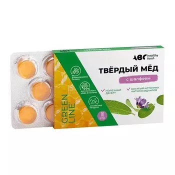 Мед твердый вкус шалфея ABC Healthy Food 30г