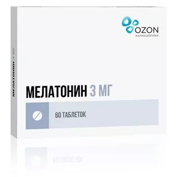 Мелатонин таблетки п/о плен. 3мг 60шт
