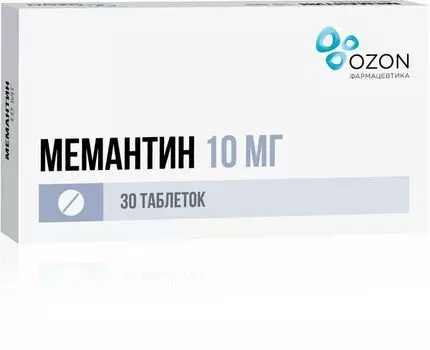 Мемантин таблетки п.о.п 10мг 30шт