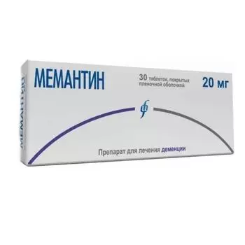 Мемантин таблетки п/о плен. 20мг 30шт