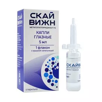 Метилэтилпиридинол капли глазные 1% 5мл