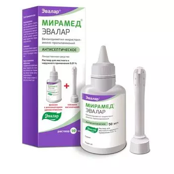 Мирамед Эвалар с вагинальной насадкой раствор для местного и наружного применения 0,01% 50мл