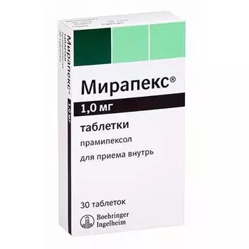 Мирапекс таблетки 1мг 30шт