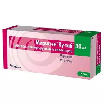 Мирзатен Ку-таб таблетки диспергируемые 30мг 30шт