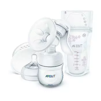 Молокоотсос ручной с пакетами Natural Philips Avent SCF330/50