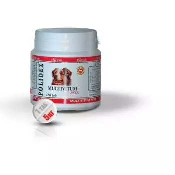 Мультивитум плюс Polidex таблетки для собак 150шт