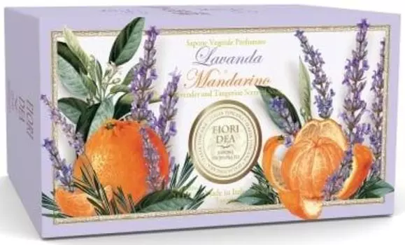 Мыло кусковое лаванда и мандарин Fiori Dea/Фьери Дея 125г 2шт