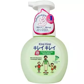 Мыло-пена антибактериальная для рук Зеленый виноград Kirei Kirei Lion Thailand 250мл