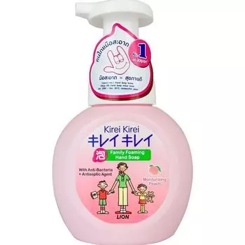 Мыло-пена для рук Розовый персик Kirei Kirei Lion Thailand 250мл
