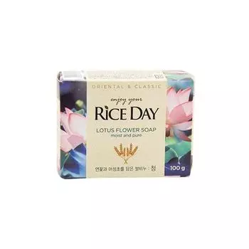 Мыло туалетное с лотосом Lion/Лайн Rice Day 100г