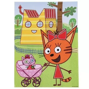 Набор для детского творчества: Аппликация из фольги Три кота Мультиарт 17х23см (240-TC)