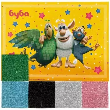 Набор для детского творчества: Аппликация мягкая мозаика Буба Мультиарт 17х23см (100-AMP-BUBA)