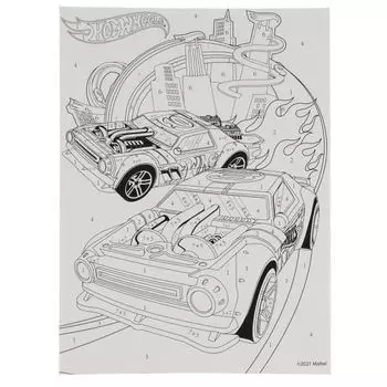 Набор для детского творчества: Роспись холста по номерам Hot Wheels Мультиарт 17х23см (100CANV-HW1)
