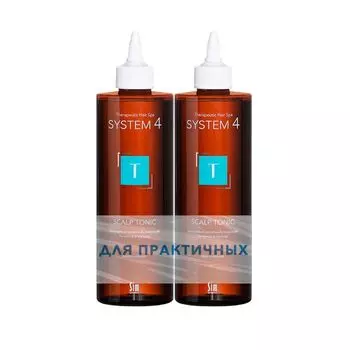Набор для роста волос System 4/Система 4: Тоник Т для нормальной и жирной кожи головы несмываемый 500мл 2шт