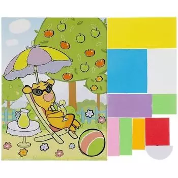 Набор для творчества: Аппликация из гофрир-ой бумаги и ЭВА Оранжевая корова Мультиарт 17х23см (100GOFR-ORCOW)