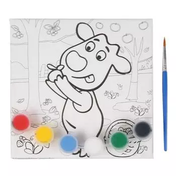 Набор для творчества: Холст для росписи Оранжевая корова Мультиарт 15х15см (100CANVAS-15-ORCOW2)