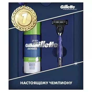 Набор Gillette Жиллетт Mach3 Start Бритва с 1 сменной касетой+Пена для бритья Series 100 мл