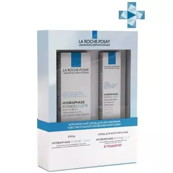 Набор HA Hydraphase La Roche Posay/Ля рош позе: Крем легкий для комбинированной кожи 50мл+Гель концентрированный 15мл (VRU09524)