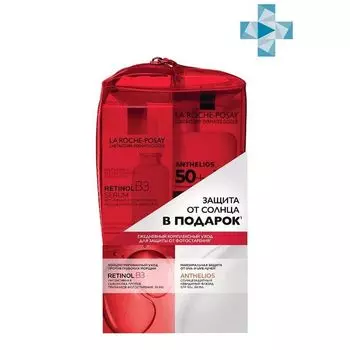 Набор La Roche Posay/Ля рош позе: Сыворотка интенсивная Retinol В3 30мл+Флюид солнцезащитный невидимый SPF50+ 50мл