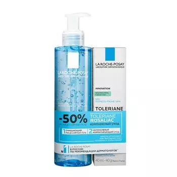 Набор La Roche Posay/Ля рош позе: Уход против покраснений Toleriane Rosaliac AR туба 40мл+Гель мицеллярный очищающий фл. 195мл