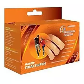 Набор пластырей Семейная забота универсал Унипласт 44 шт.