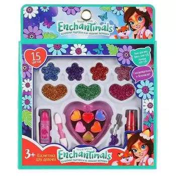 Набор: Тени, блески для губ, помады, коробка, косметика для девочек Enchantimals Милая леди 90г