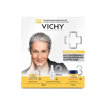 Набор Vichy/Виши: Крем дневной Neovadiol банка 50мл+Крем ночной банка 15мл+Флюид солнцезащитный SPF50+ Capital Soleil фл. 3мл