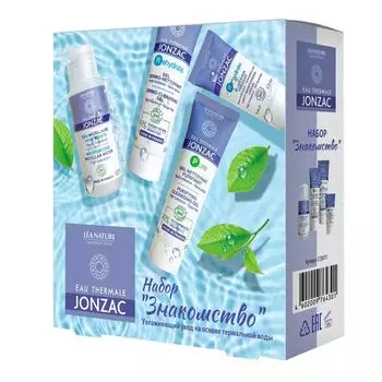 Набор вода термальная Jonzac/Жонзак: Крем легкий 10мл+Гель для проблемной кожи 30мл+Гель очищающий 30мл+Вода мицеллярная 30мл