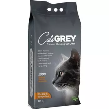 Наполнитель для кошачьего туалета с ароматом ванили и танжерина Vanilla&Tangerine Cat's Grey 10кг