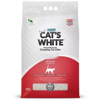 Наполнитель комкующийся натуральный без ароматизатора Natural Cat's White 10л