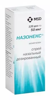 Назонекс спрей назальный дозированный 50мкг/доза 18г 120доз