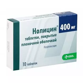 Нолицин таблетки п/о плен. 400мг 10шт