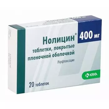 Нолицин таблетки п/о плен. 400мг 20шт